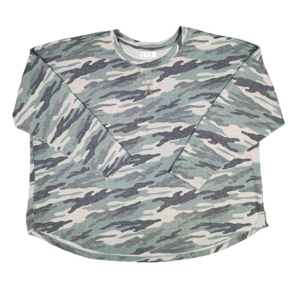 Maurices 24/7 Camo Crewneck Soft Sweatshirt 2X